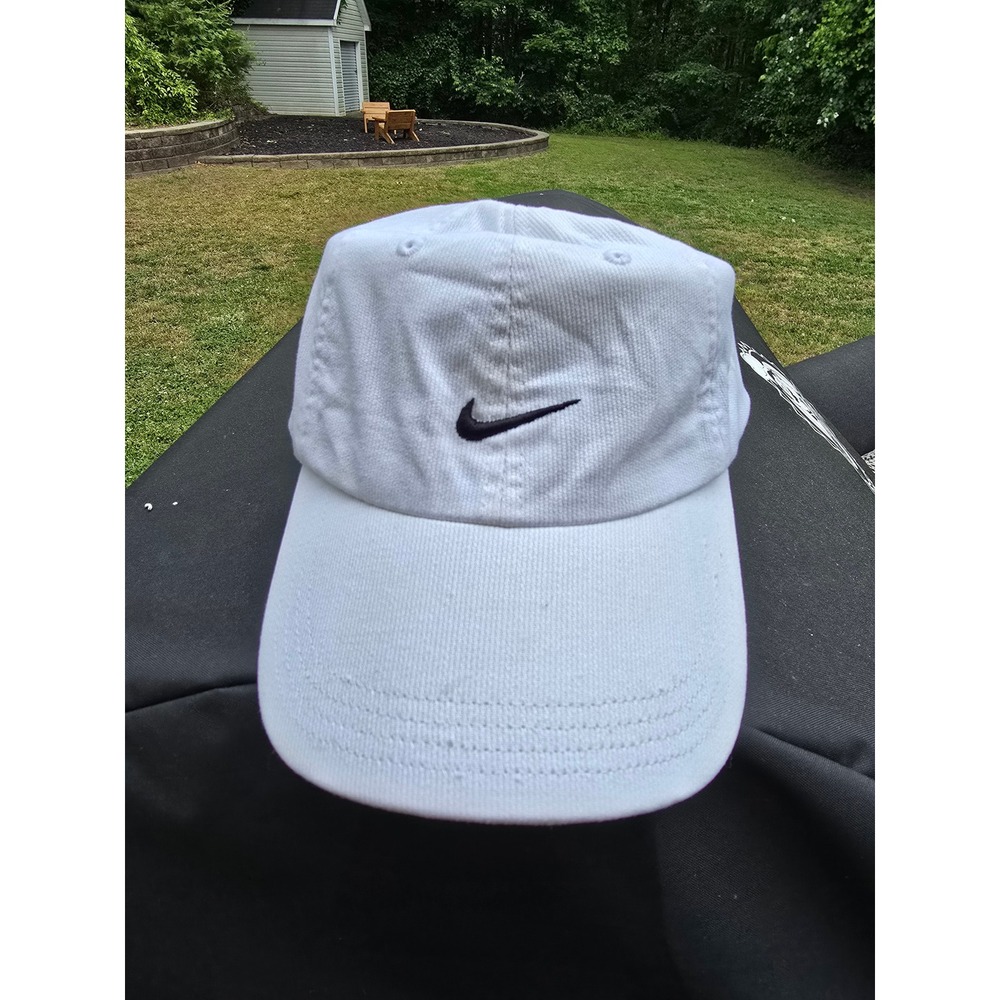Nike Team White Strapback Hat Mens‎ Swoosh Logo Dad Cap One Size